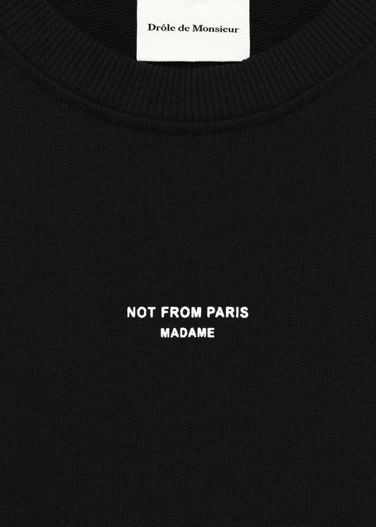 The Classic Slogan Sweatshirt-Black