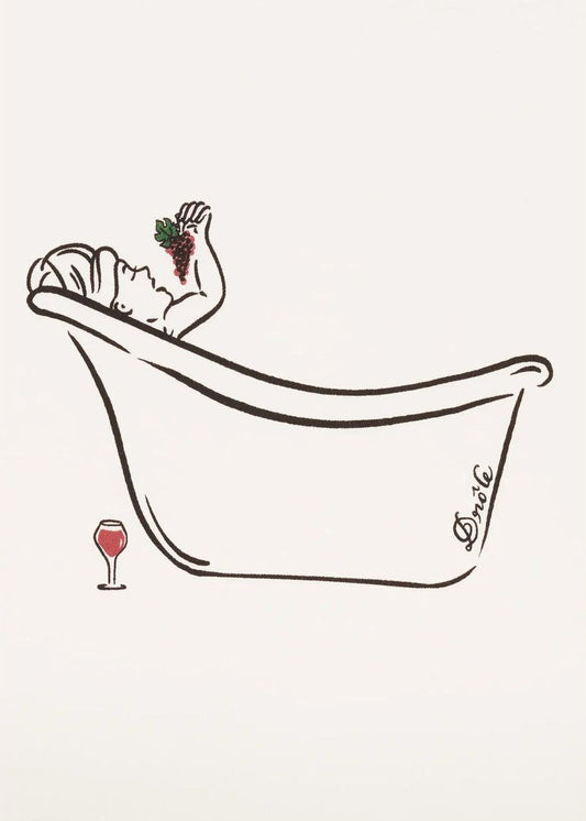 Wine Bath T-shirt-Offwhite
