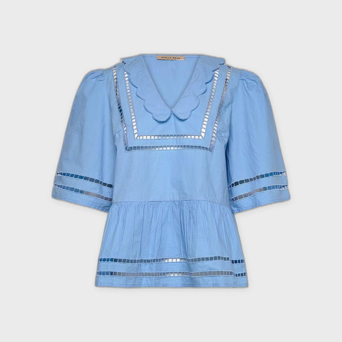 Scallop Edge Collar-Blue Coral