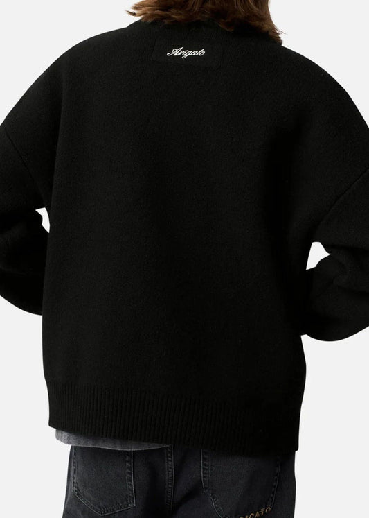 Core Zip-Up Sweater-Black - Pop Up Concepts