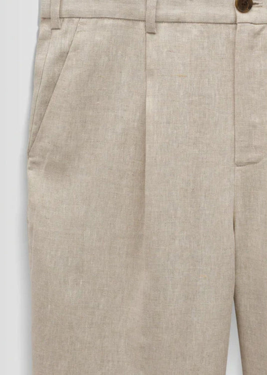 Aubyn Relaxed Fit Trousers -Natural