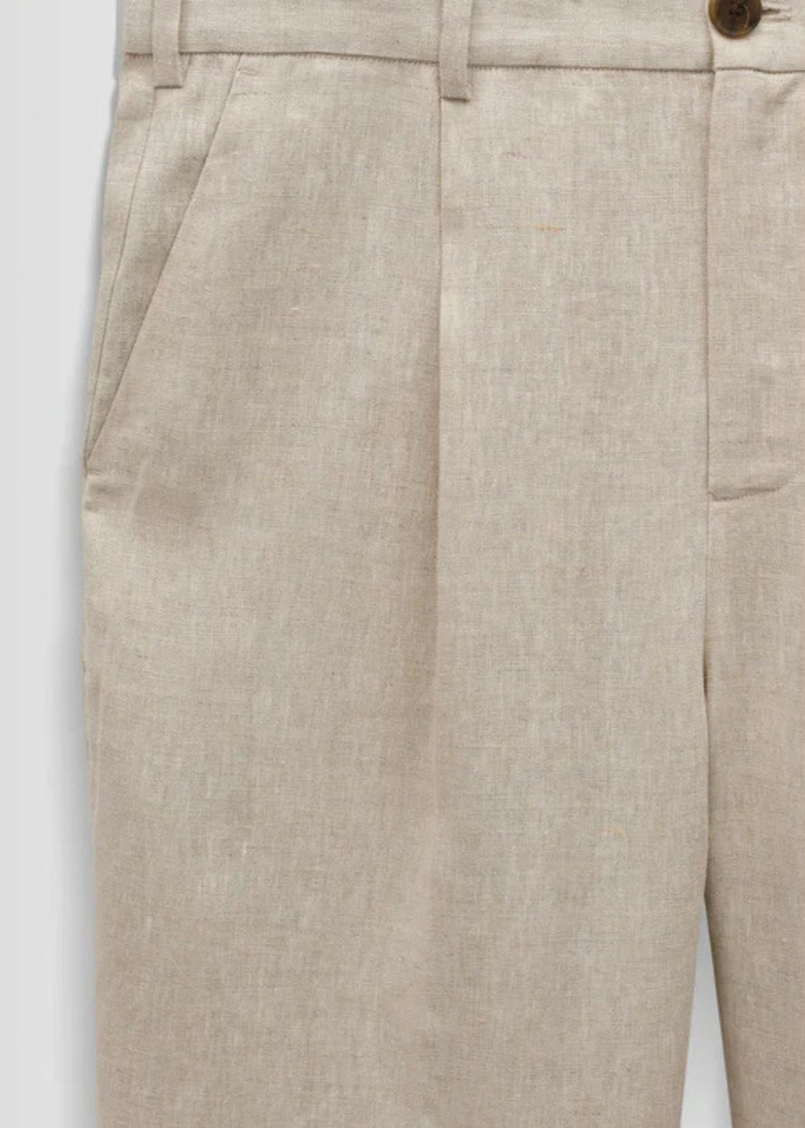 Aubyn Relaxed Fit Trousers -Natural