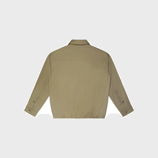Ripstop Text Logo Jacket-Olive Green - Pop Up Concepts