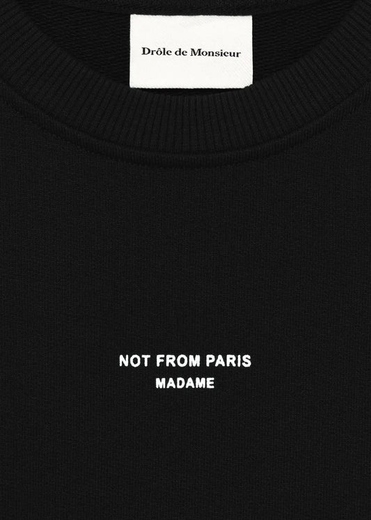 Classic Slogan Sweatshirt-Black - Pop Up Concepts