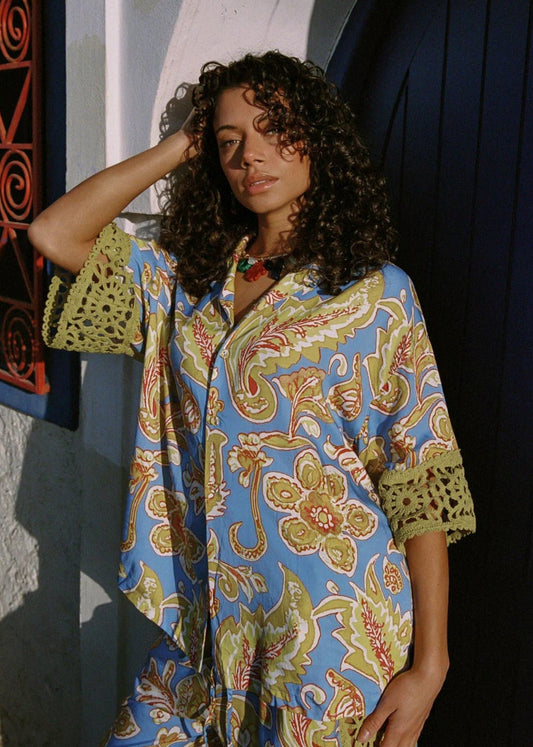 Liu Blouse-Blue Miller - Pop Up Concepts