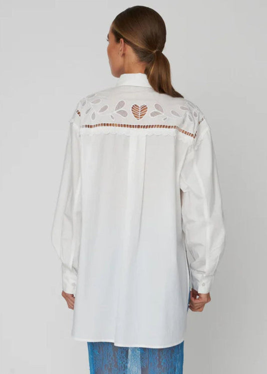 Anglaise Oversized Shirt-Offwhite - Pop Up Concepts