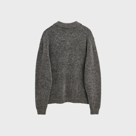 Mohair Polo-Grey Melange - Pop Up Concepts