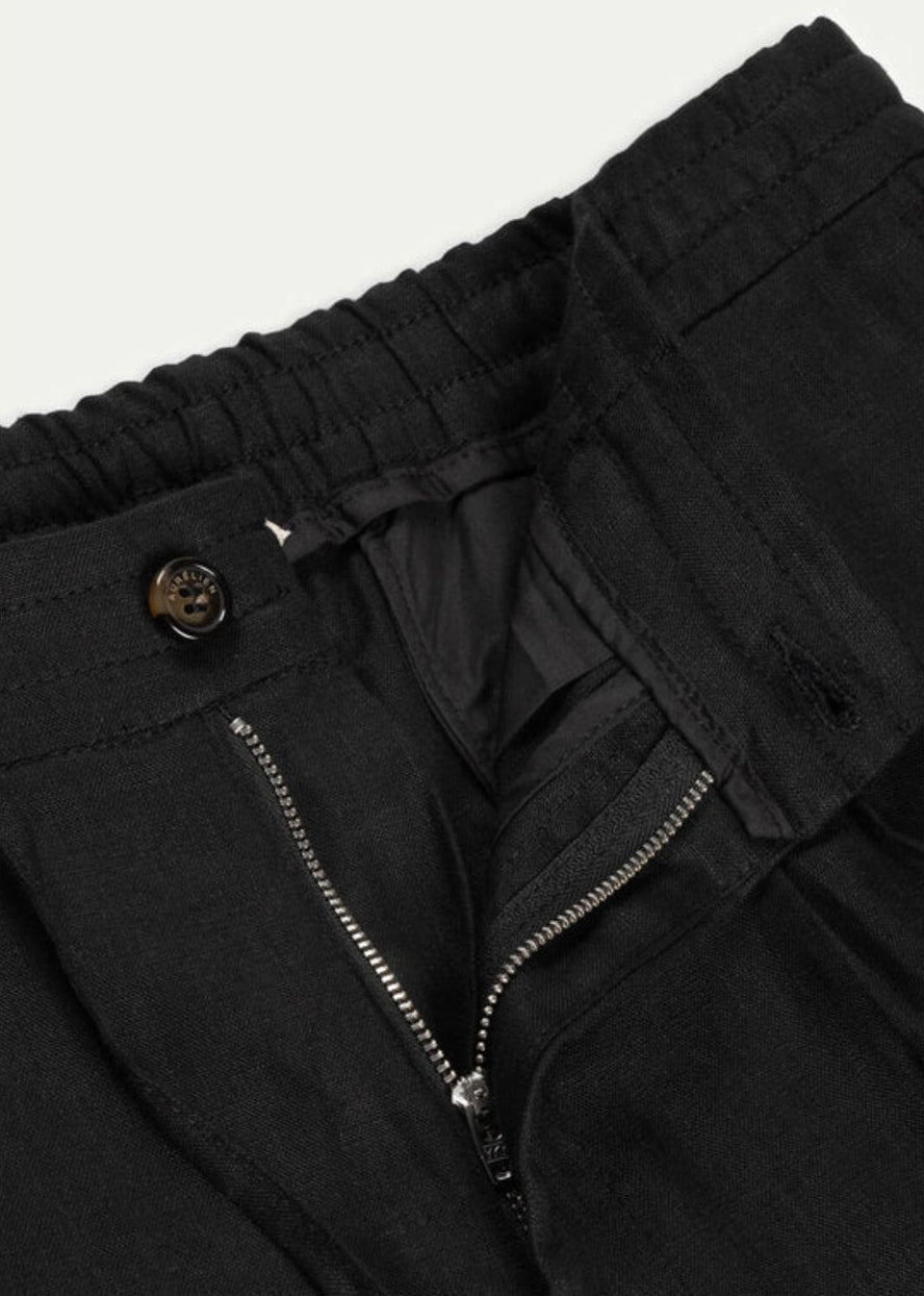 Linen Seaside Pant-Black - Pop Up Concepts