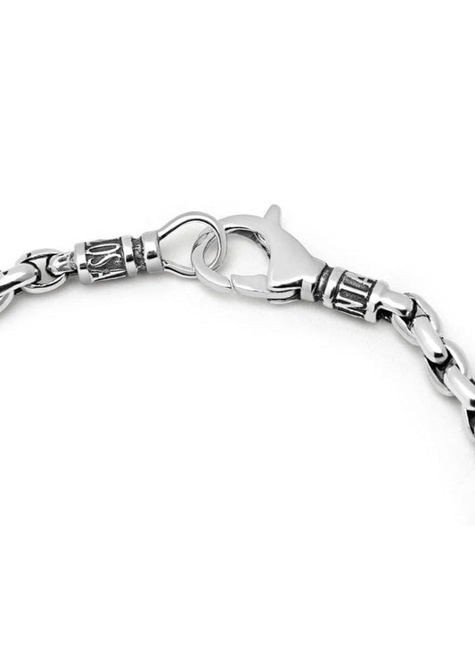 Sterling Silver 4mm Round Link Chain Bracelet - Pop Up Concepts