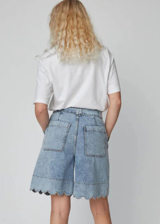 Moon Washed Denim Short-Denim Moon - Pop Up Concepts