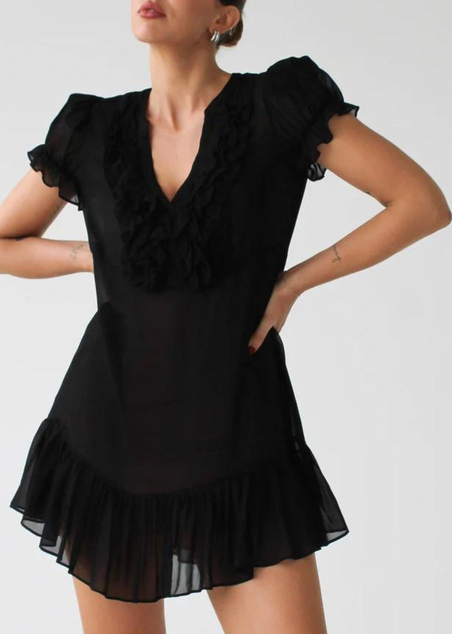 Duchess Mini Dress-Black - Pop Up Concepts