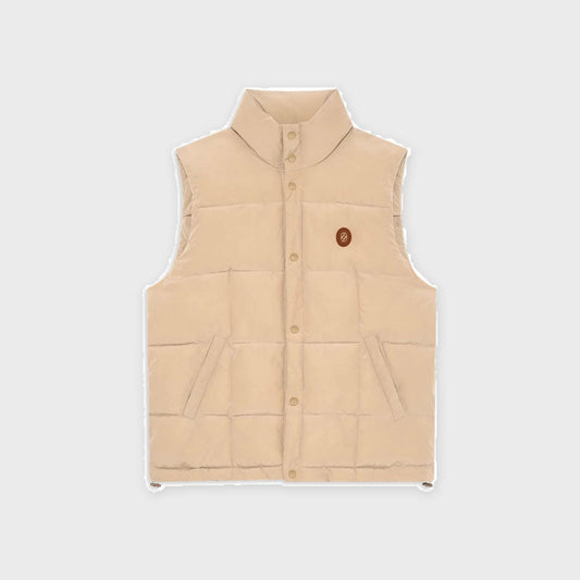 Puffer Vest-Beige