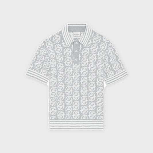 Maille D Mirroir Polo T-Shirt-Grey