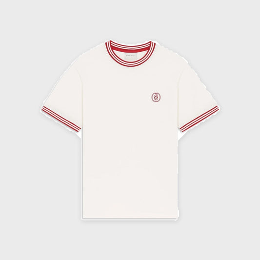Mirror Piqué T-shirt-Offwhite