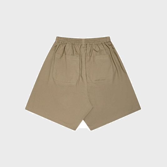 Ripstop Text Logo Short-Olive Green - Pop Up Concepts