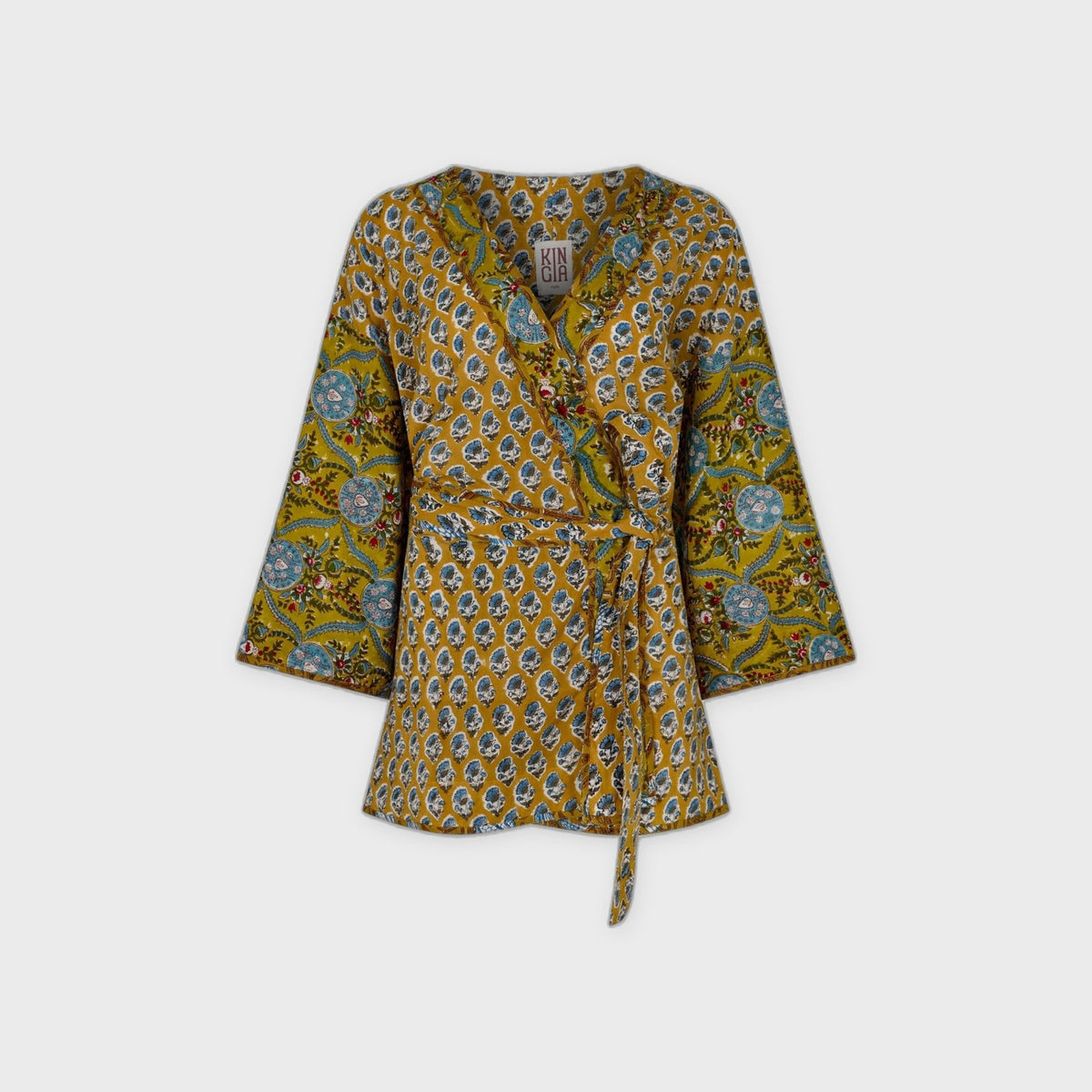 Zoya Block Print Souvenir Kimono-Multi - Pop Up Concepts