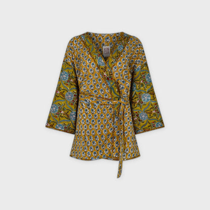 Zoya Block Print Souvenir Kimono-Multi - Pop Up Concepts