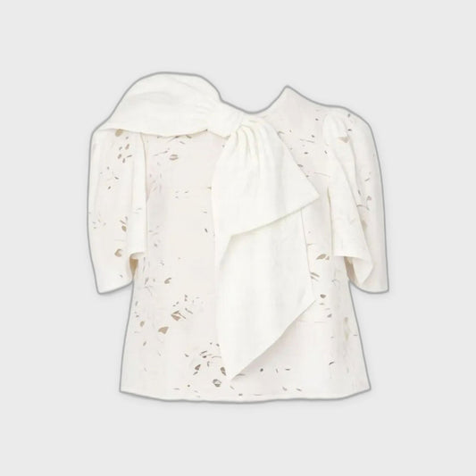 Festive Blouse-White
