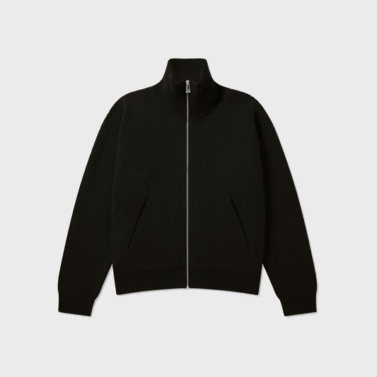 Core Zip-Up Sweater-Black - Pop Up Concepts