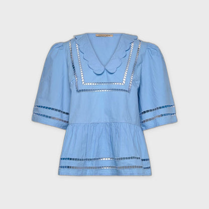 Scallop Edge Collar-Blue Coral