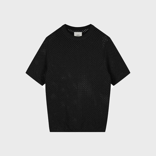Crochet T-shirt-Black - Pop Up Concepts