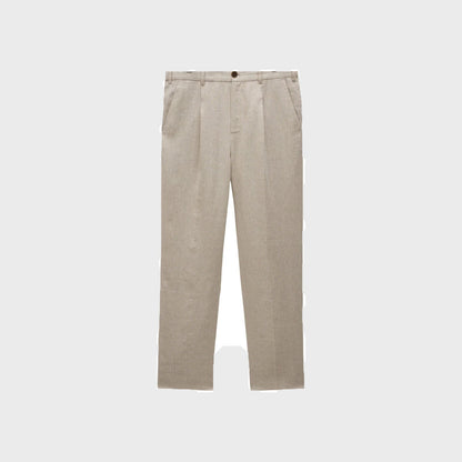 Aubyn Relaxed Fit Trousers -Natural