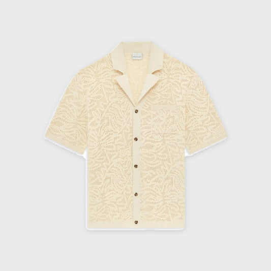 Lace Knit Shirt-Offwhite - Pop Up Concepts