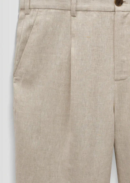 Aubyn Relaxed Fit Trousers -Natural