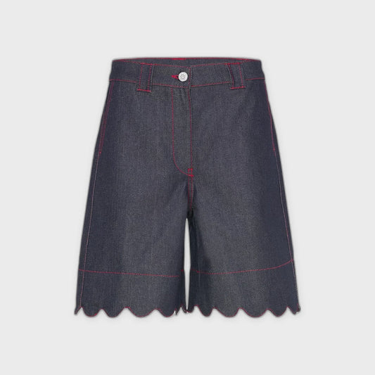 Scallop Short-Raw Denim