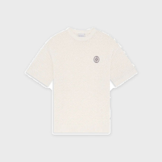 D Mirror Mesh T-Shirt-Offwhite - Pop Up Concepts