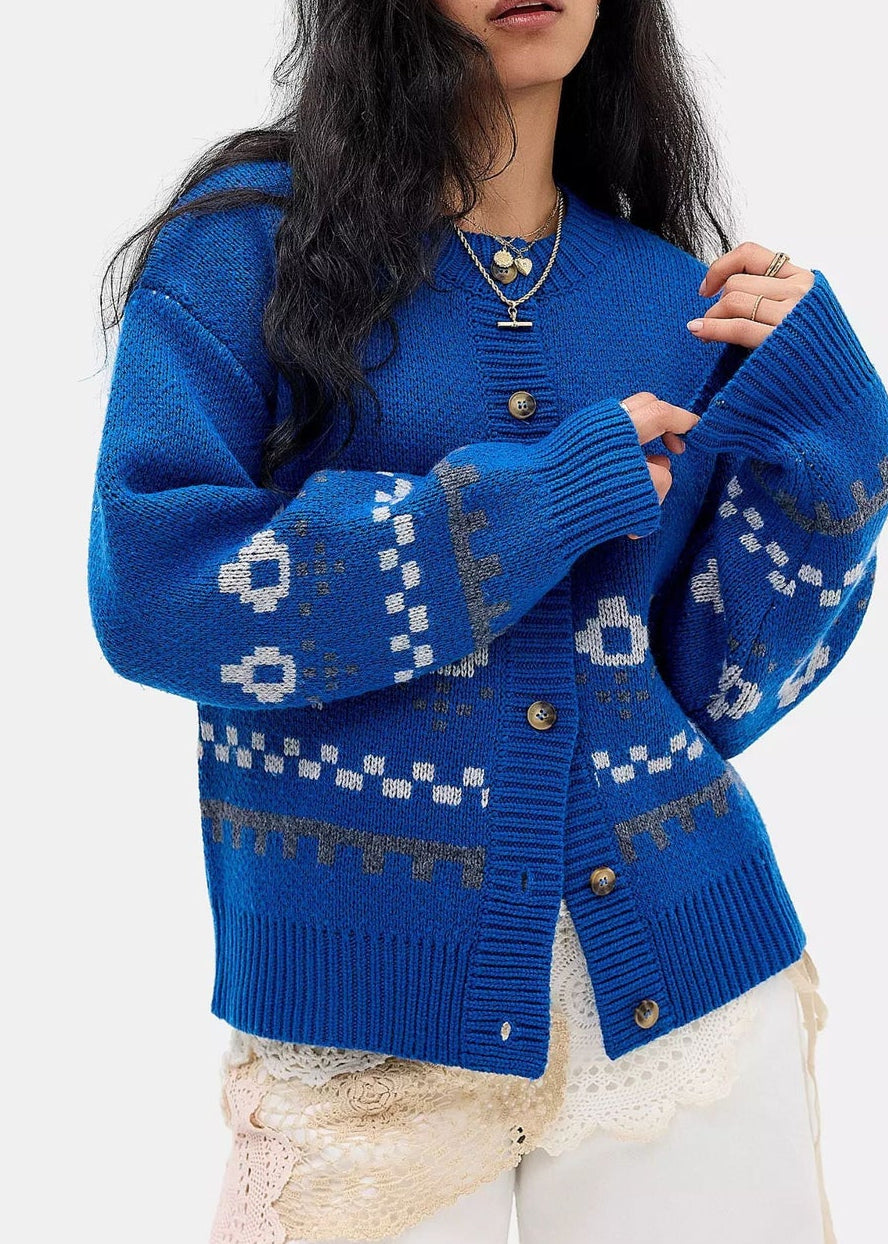 Romily Wool Cardigan-Blue - Pop Up Concepts