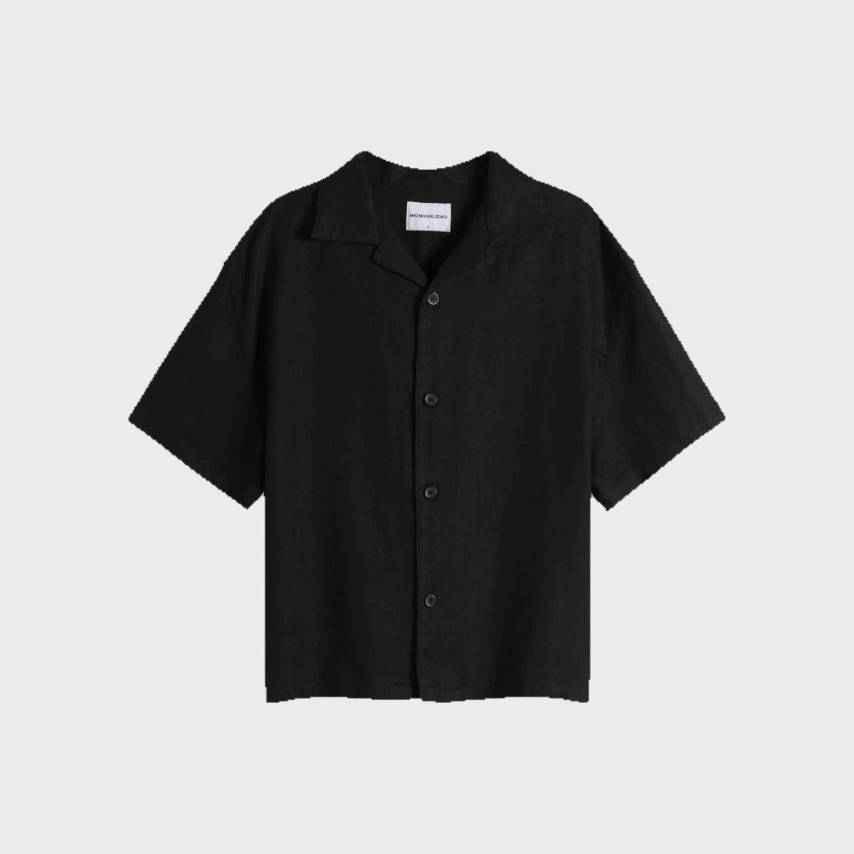 Linen Vacation Shirt-Black - Pop Up Concepts
