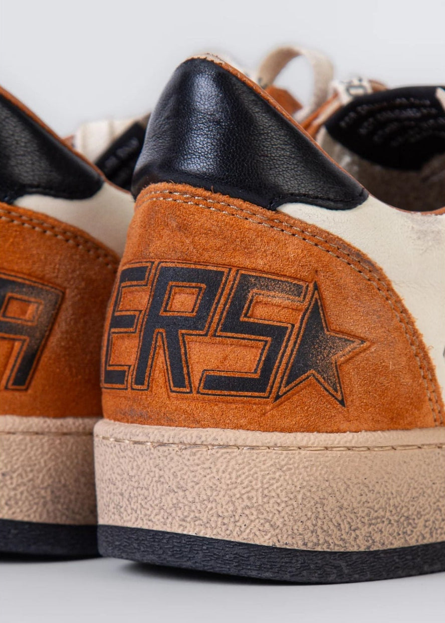 Ballstar Nappa Upper Sneaker-White/Brown - Pop Up Concepts
