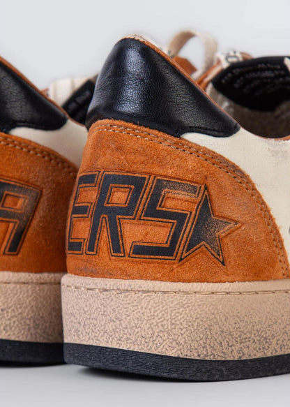 Ballstar Nappa Upper Sneaker-White/Brown - Pop Up Concepts