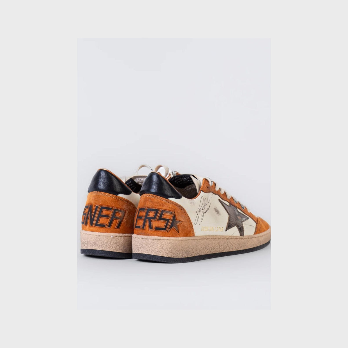 Ballstar Nappa Upper Sneaker-White/Brown - Pop Up Concepts