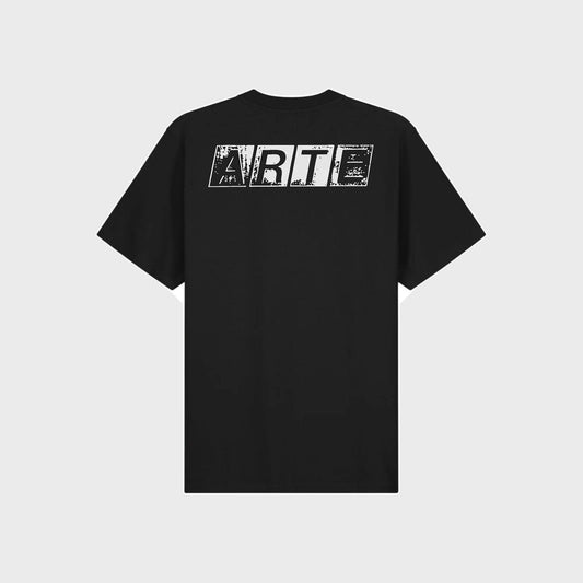 Faded Back Print T-shirt-Black - Pop Up Concepts