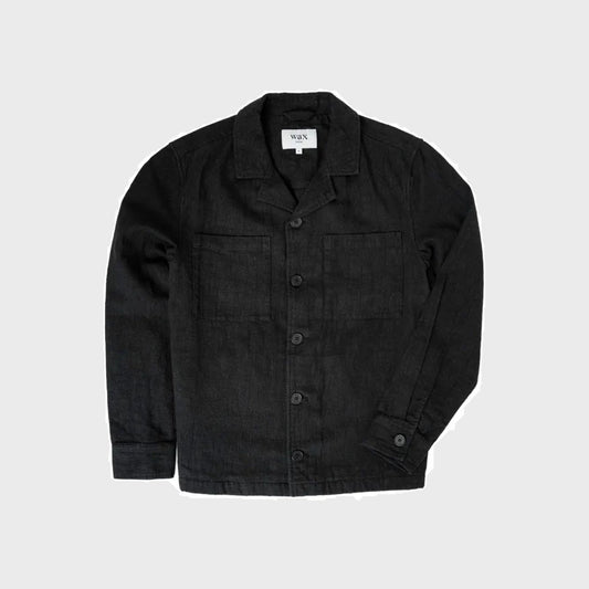 Aldred Overshirt-Black - Pop Up Concepts