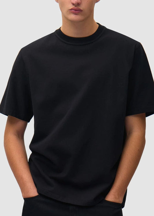 Faded Back Print T-shirt-Black - Pop Up Concepts