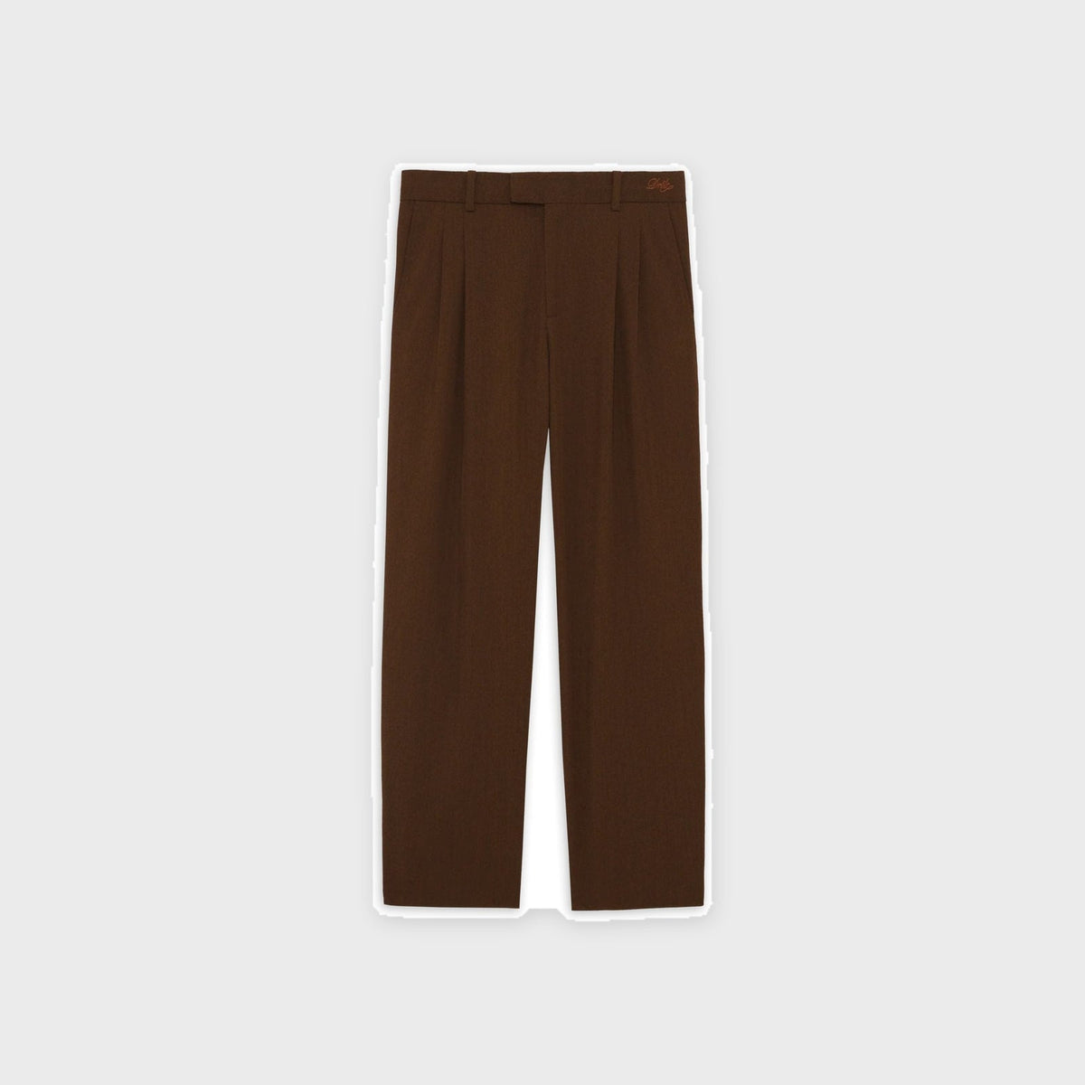 Twill wool golf Pant-Brown
