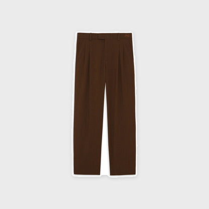 Twill wool golf Pant-Brown