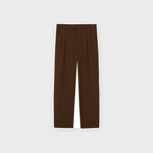 Twill wool golf Pant-Brown