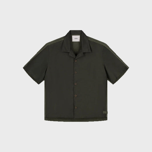 Nylon Linen Shirt-Green - Pop Up Concepts