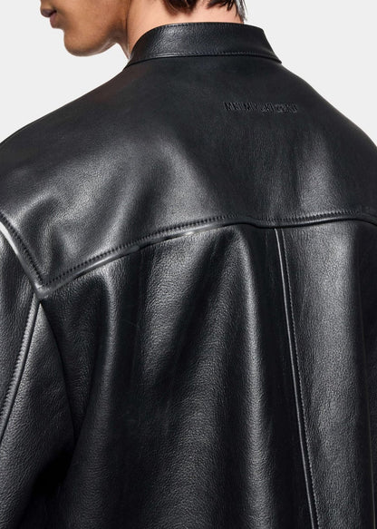 Racer Leather Jacket-Black - Pop Up Concepts