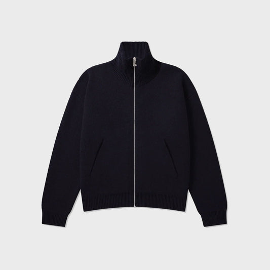 Core Zip-Up Sweater-Navy - Pop Up Concepts