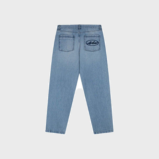 Circle Logo Pocket Pants-Denim Bleach - Pop Up Concepts