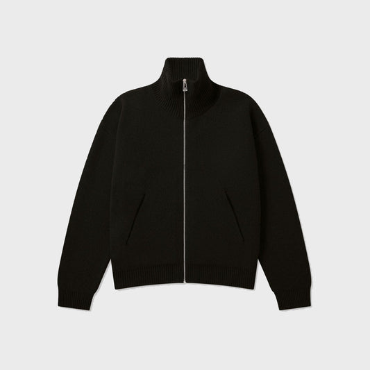 Core Zip-Up Sweater-Black - Pop Up Concepts