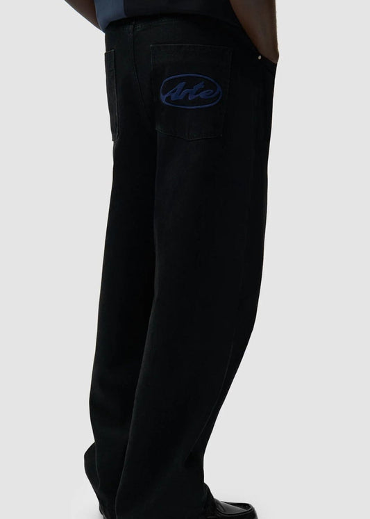 Circle Logo Pocket Pants-Black - Pop Up Concepts