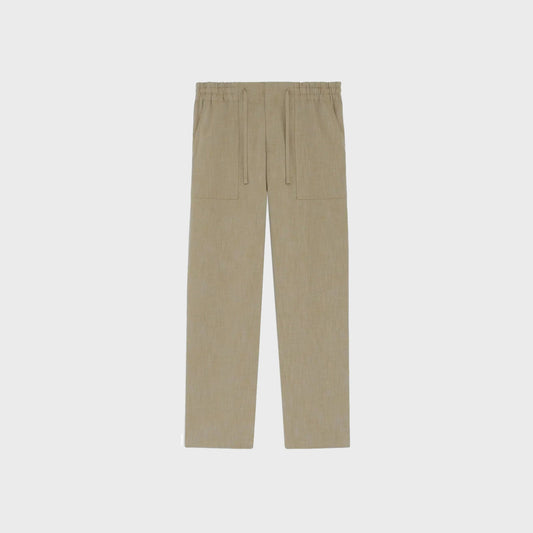 Elasticated Cotton Pant-Khaki - Pop Up Concepts