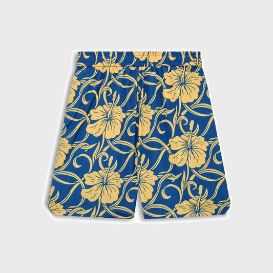 Hibiscus Beach Shorts-Navy - Pop Up Concepts
