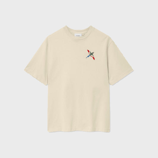 Micro Bee Bird T-Shirt-Pale Beige - Pop Up Concepts